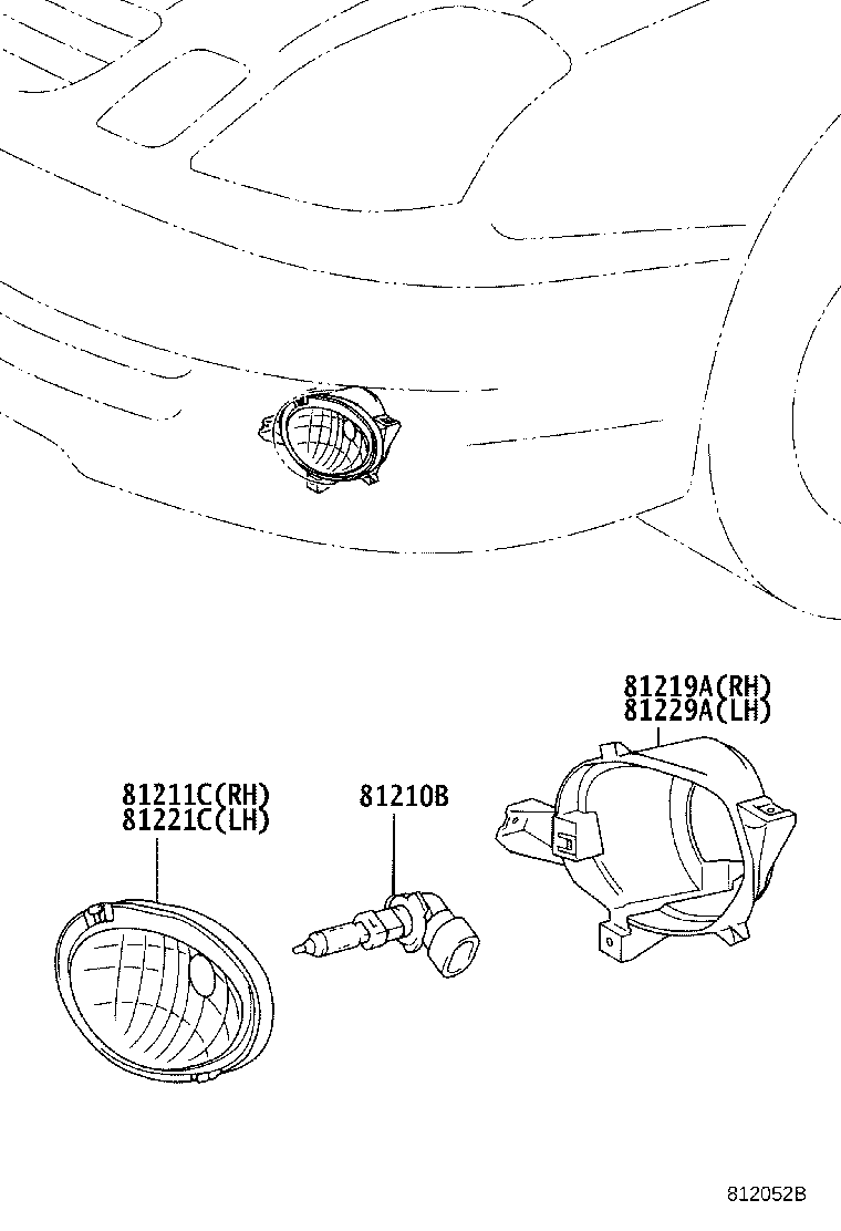 52126-22080 BRACKET, FOG LAMP, LH product image