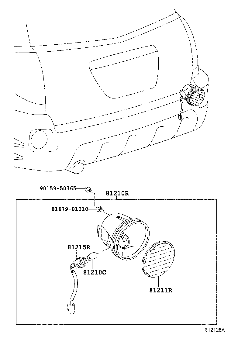 81457-01010 LENS, REAR FOG LAMP product image