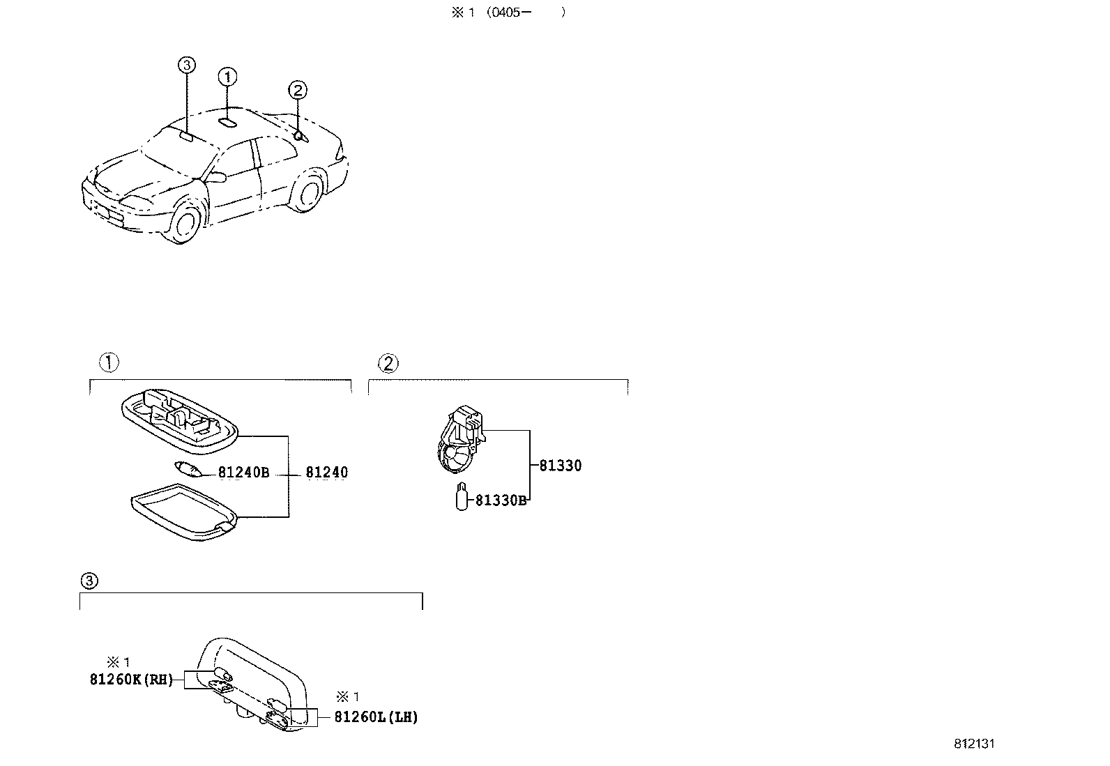 Toyota 81240-02060 LAMP ASSY, ROOM, NO.1