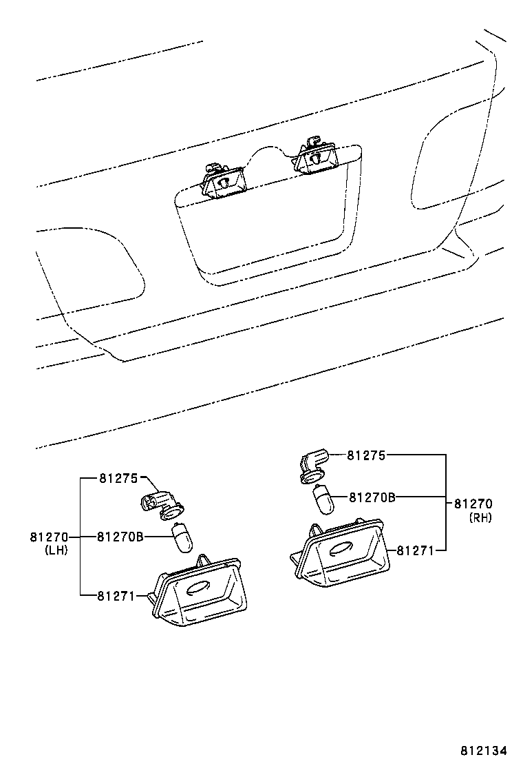 81270-02090 LAMP ASSY, LICENSE PLATE product image