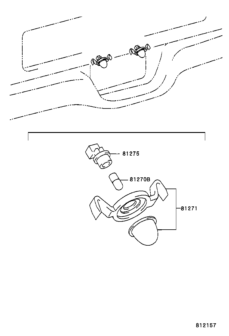 81273-89124 BODY, LICENSE PLATE LAMP product image