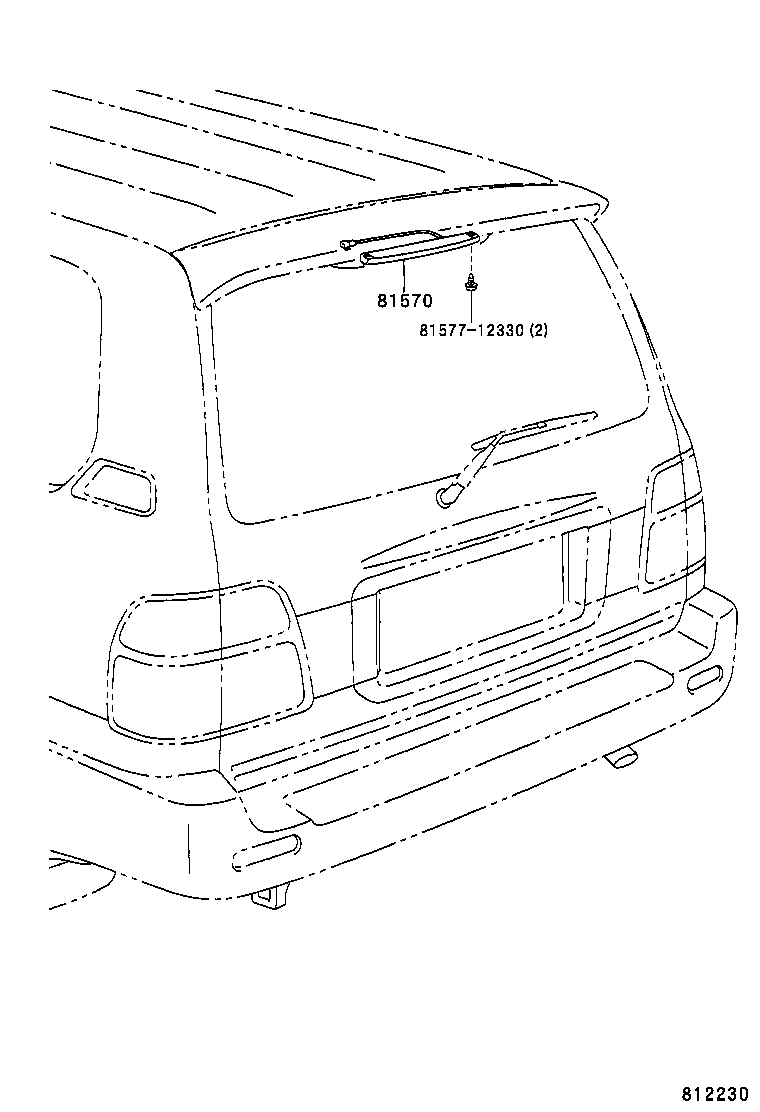 81570-60060 LAMP ASSY, CENTER STOP product image