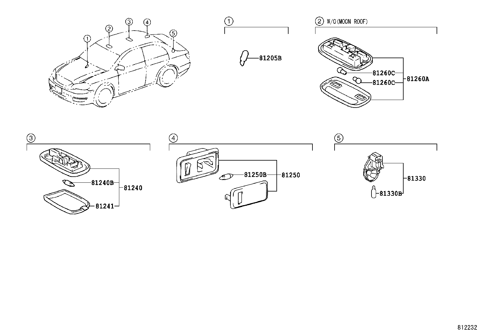 90080-81122 BULB, ROOM LAMP, NO.2 product image
