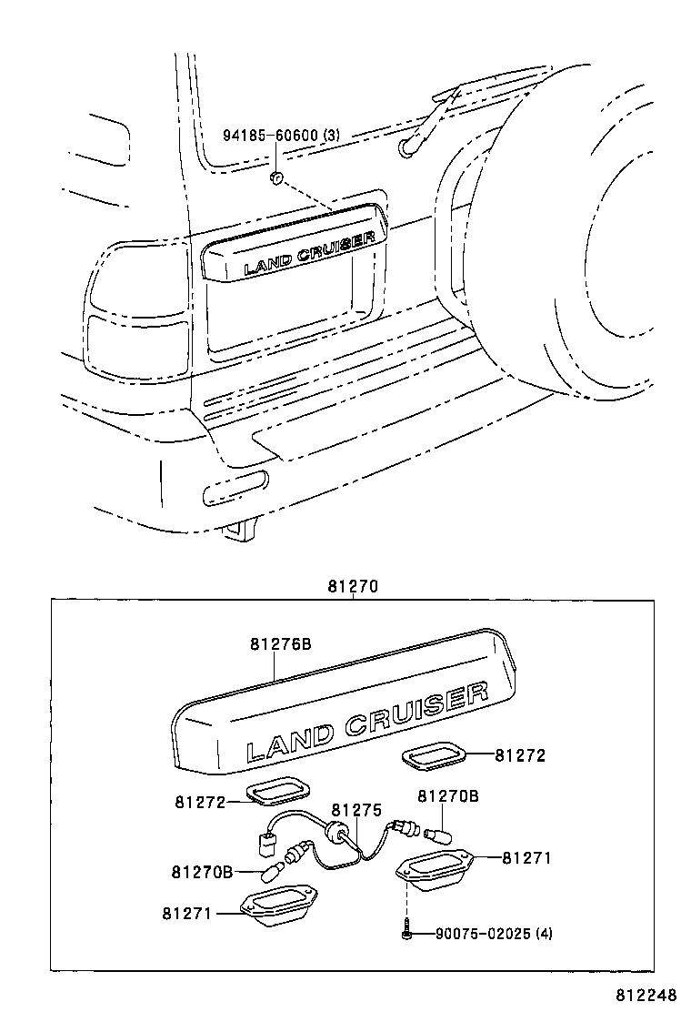 81275-60310 SOCKET AND WIRE, LICENSE PLATE LAMP product image