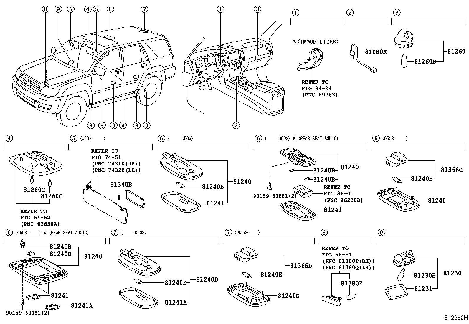 Toyota 81250-35010-B0 LAMP ASSY, ROOM, NO.1