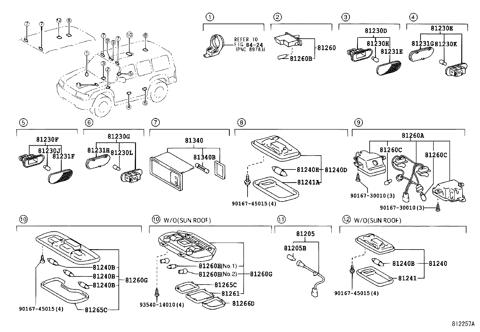 81850-60550 LAMP SUB-ASSY, ASH RECEPTACLE product image