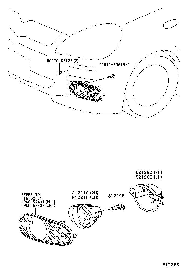 81220-52011 LAMP ASSY, FOG, LH product image