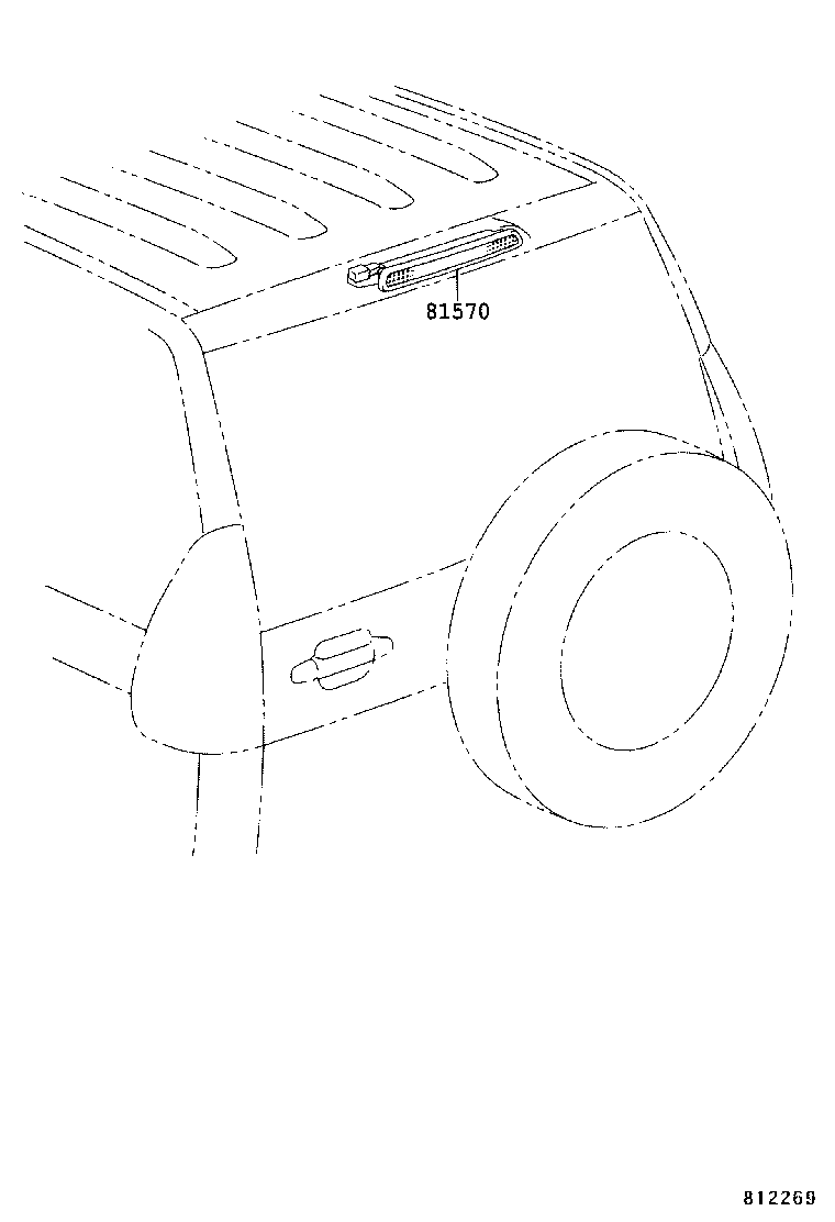81570-60080 LAMP ASSY, CENTER STOP product image