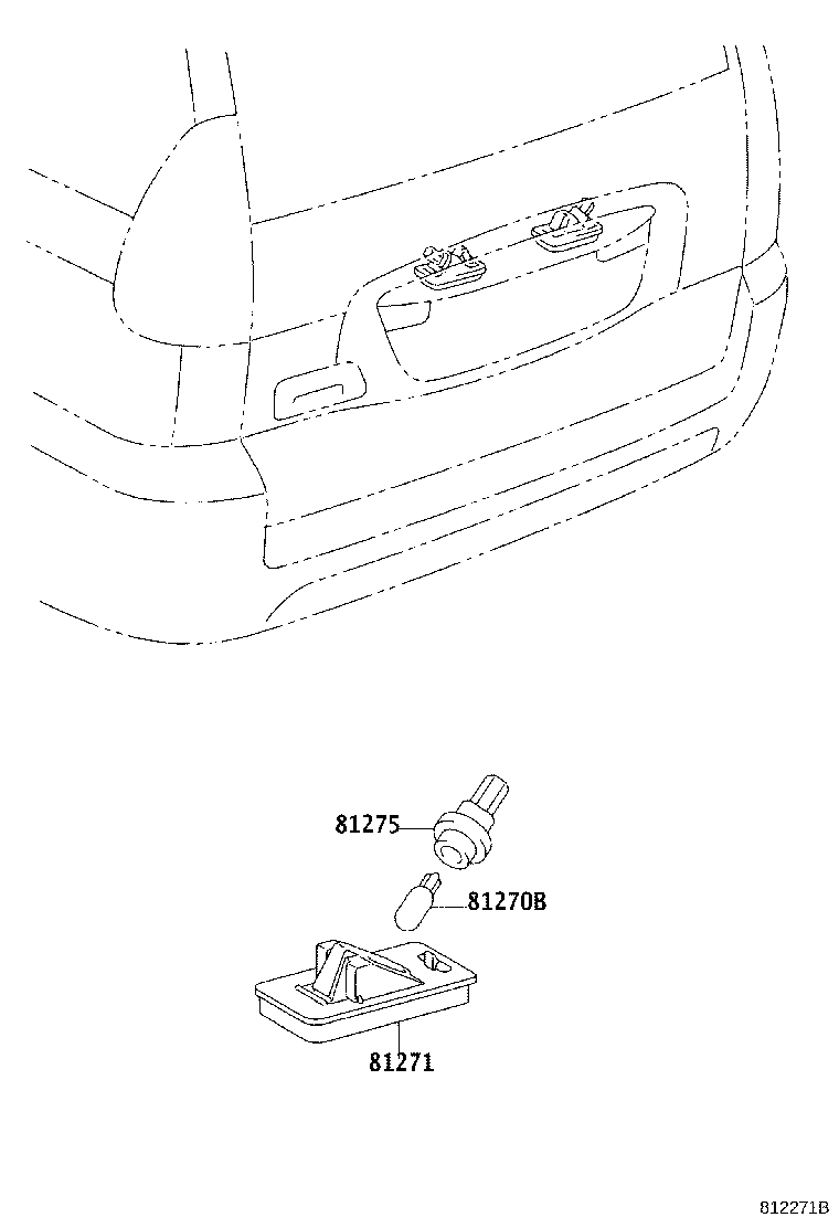 81270-60360 LAMP ASSY, LICENSE PLATE product image