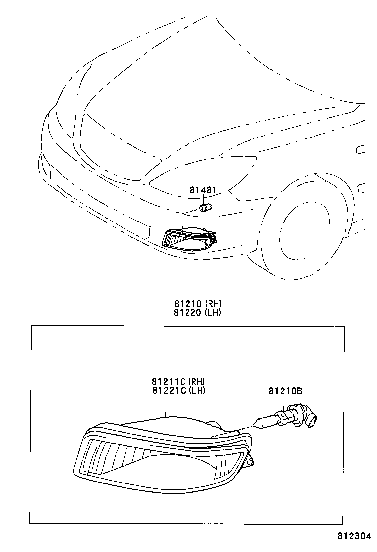 81229-0D070 BRACKET, FOG LAMP, LH product image