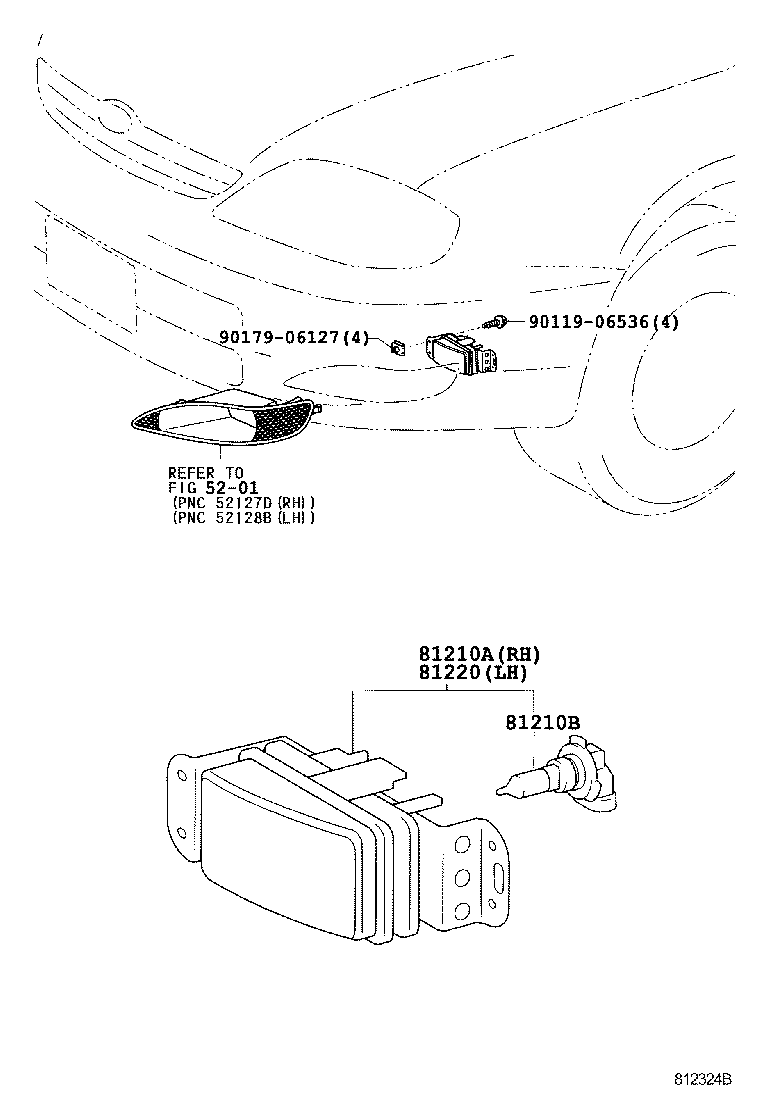 90080-81100 BULB, FOG LAMP product image