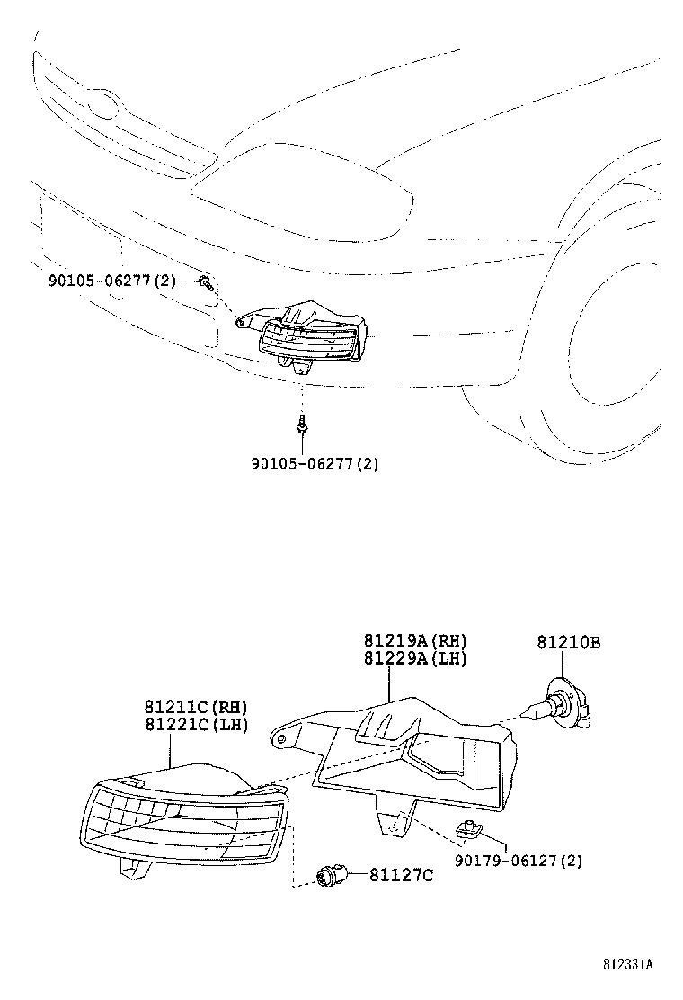 81229-12140 BRACKET, FOG LAMP, LH product image