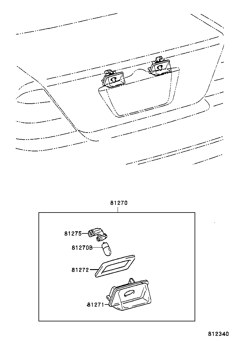 81270-0D021 LAMP ASSY, LICENSE PLATE product image