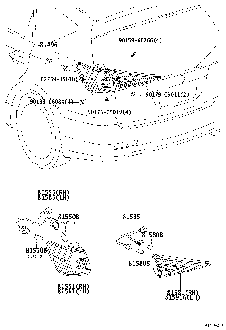 81581-21150 LENS, REAR LAMP product image