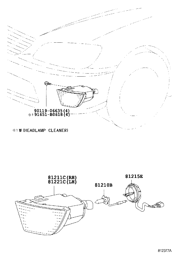 81220-53010 LAMP ASSY, FOG, LH product image