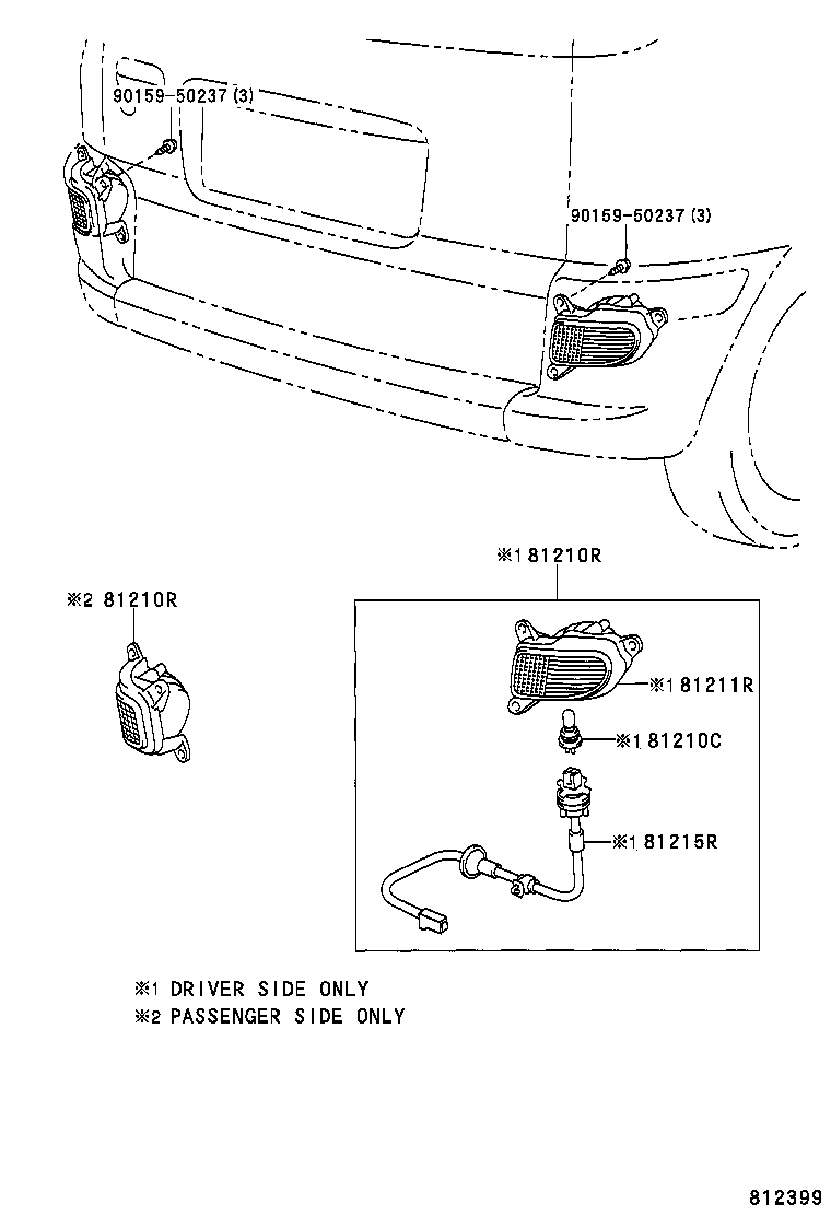 81585-52010 SOCKET & WIRE, REAR FOG LAMP product image