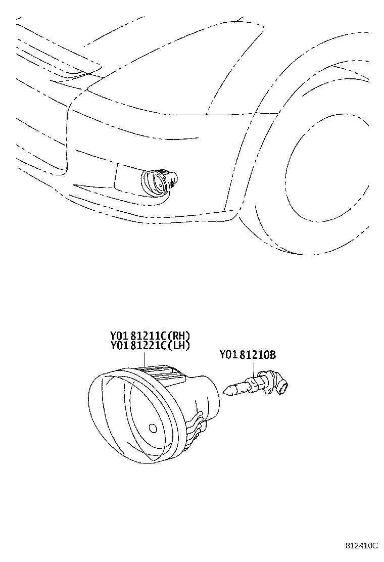 81025-68010 LAMP ASSY, FOG product image