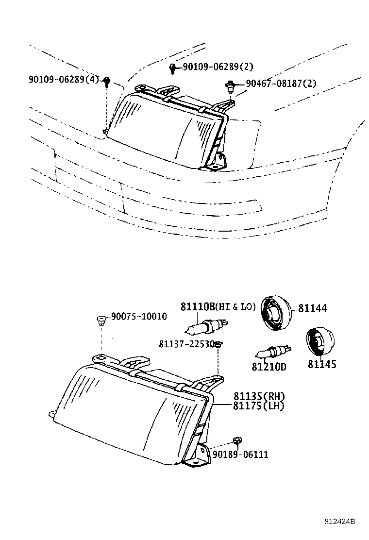 85661-30010 MOTOR, HEADLAMP LEVELING, RH product image