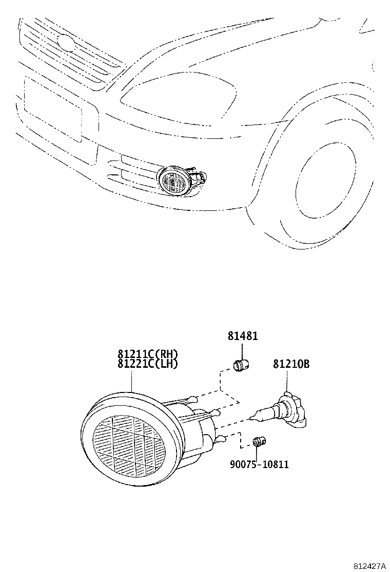 81215-26060 CORD, FOG LAMP product image