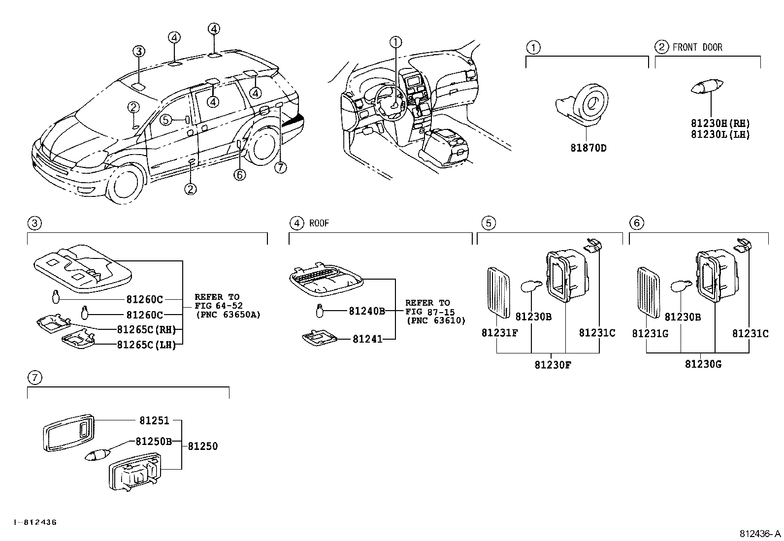 Toyota 81230-0C020 LAMP ASSY, REAR DOOR COURTESY, RH