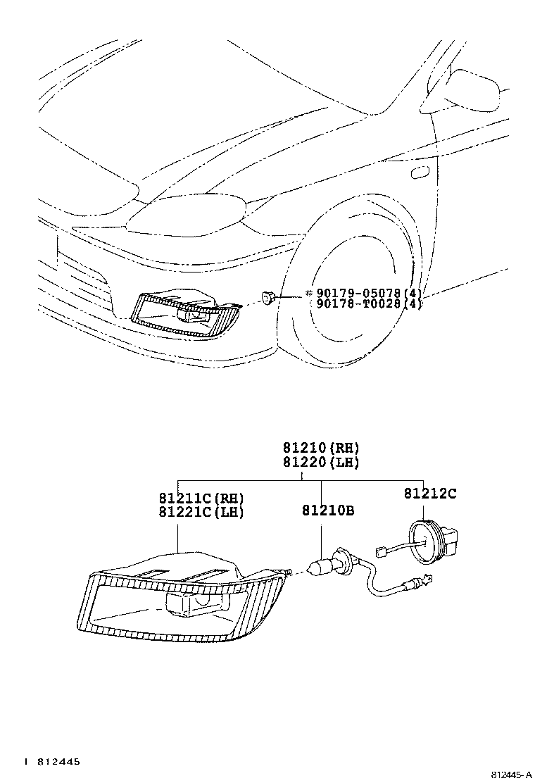 81229-0D070 BRACKET, FOG LAMP, LH product image
