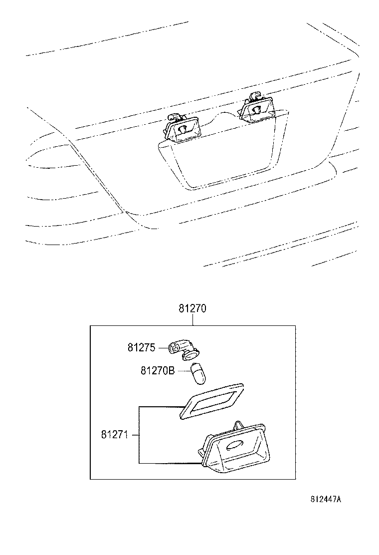 81270-0D021 LAMP ASSY, LICENSE PLATE product image