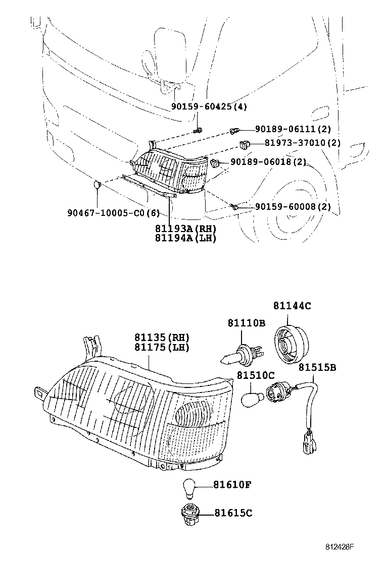 81121-0W030 SPRING, HEADLAMP TENSION product image