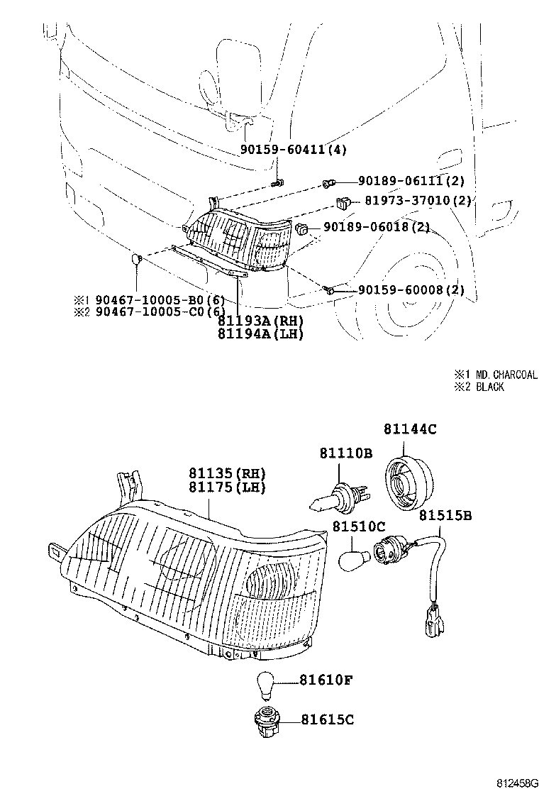 81130-37181 UNIT ASSY, HEADLAMP, RH product image