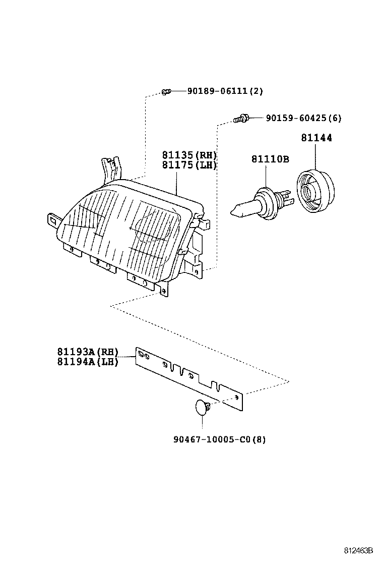 81121-0W030 SPRING, HEADLAMP TENSION product image