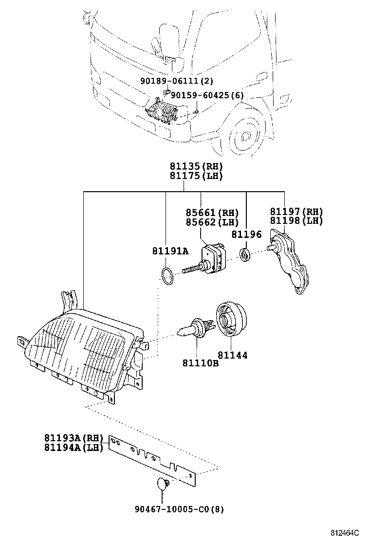 81121-0W030 SPRING, HEADLAMP TENSION product image