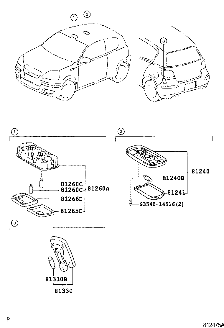 90080-81049 BULB, LUGGAGE COMPARTMENT LAMP product image