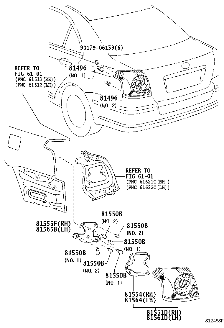 81552-05170 GASKET, REAR COMBINATION LAMP BODY, RH product image