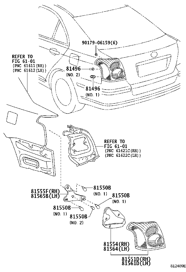 81552-05170 GASKET, REAR COMBINATION LAMP BODY, RH product image