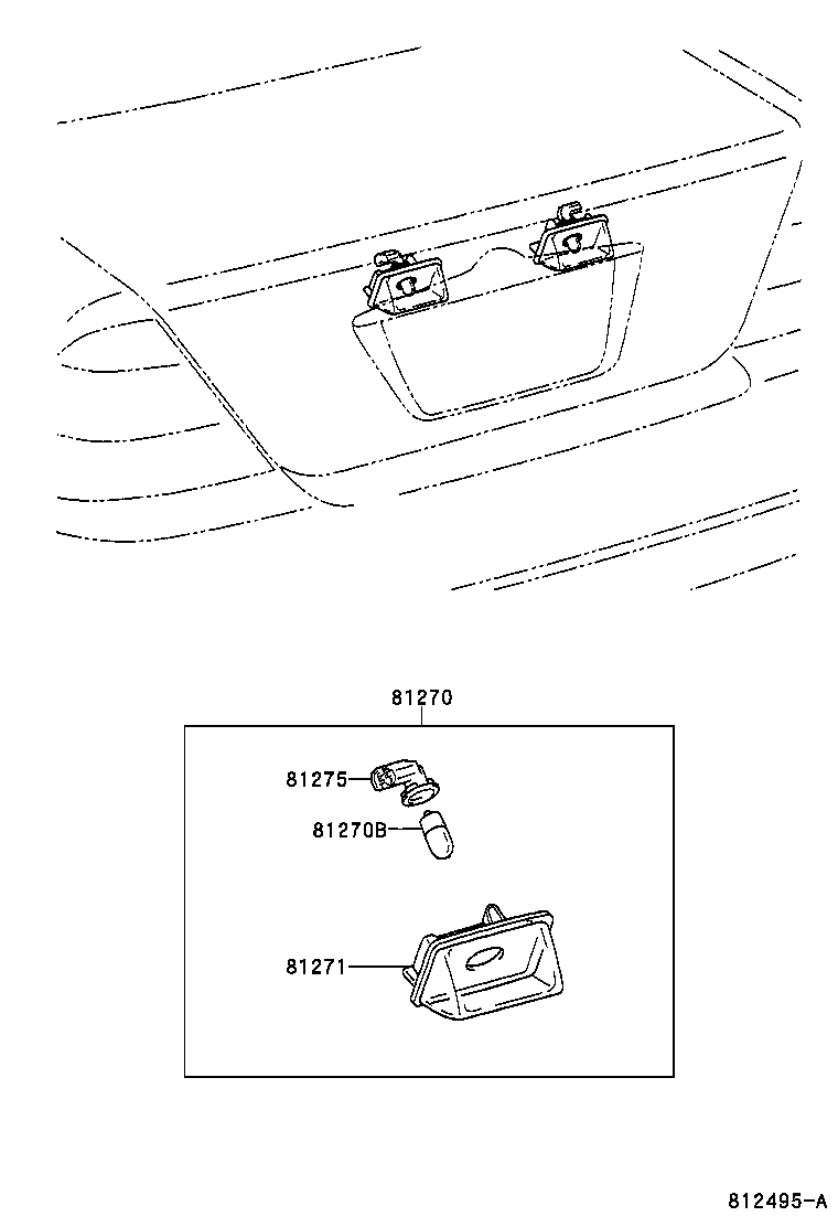 81270-0D021 LAMP ASSY, LICENSE PLATE product image