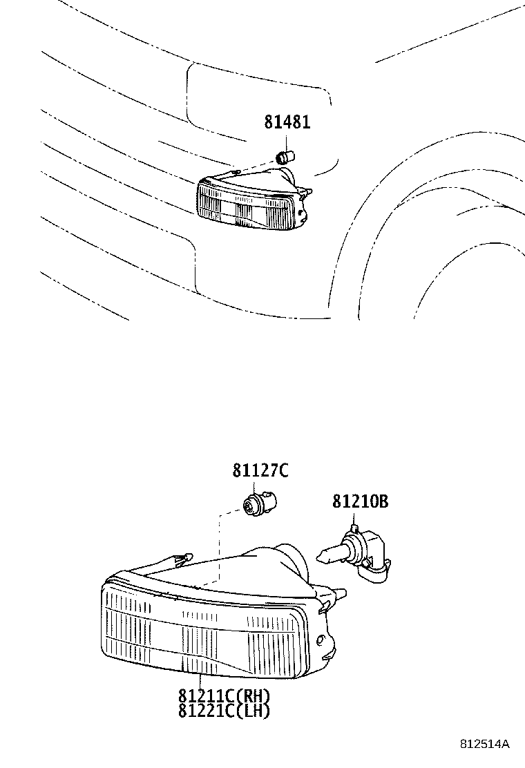 81211-52020 LAMP UNIT, FOG LAMP, RH product image