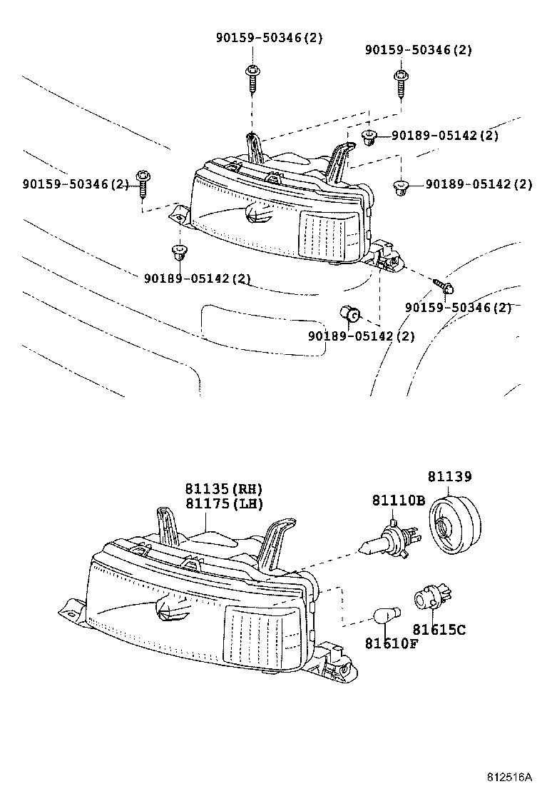 Toyota 90075-99106 SOCKET & WIRE, CLEARANCE LAMP