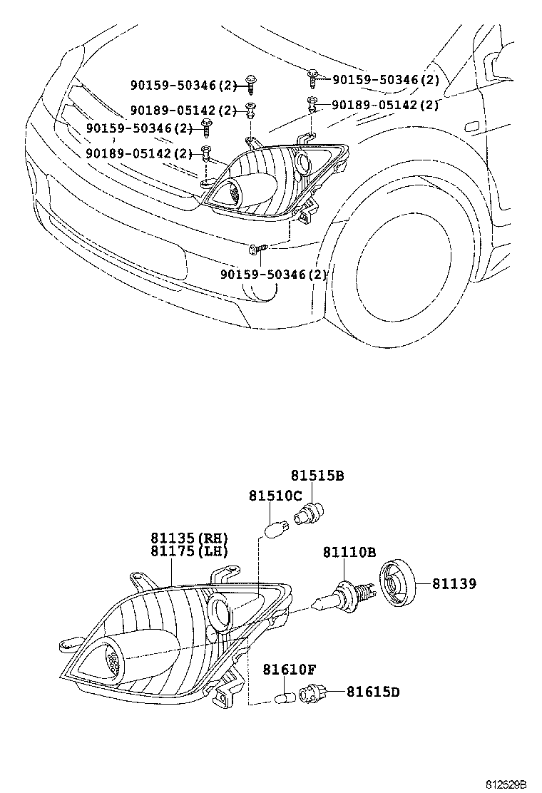 Toyota 81515-52270 SOCKET, FRONT TURN SIGNAL LAMP