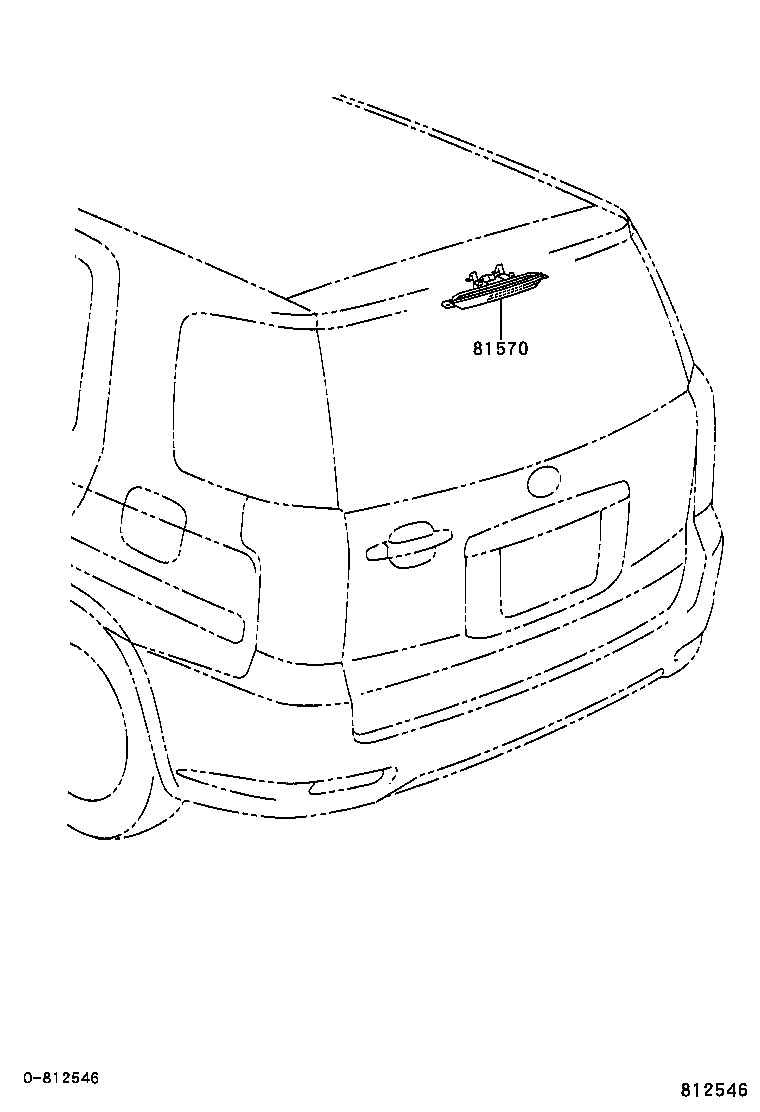 81570-48020 LAMP ASSY, CENTER STOP product image