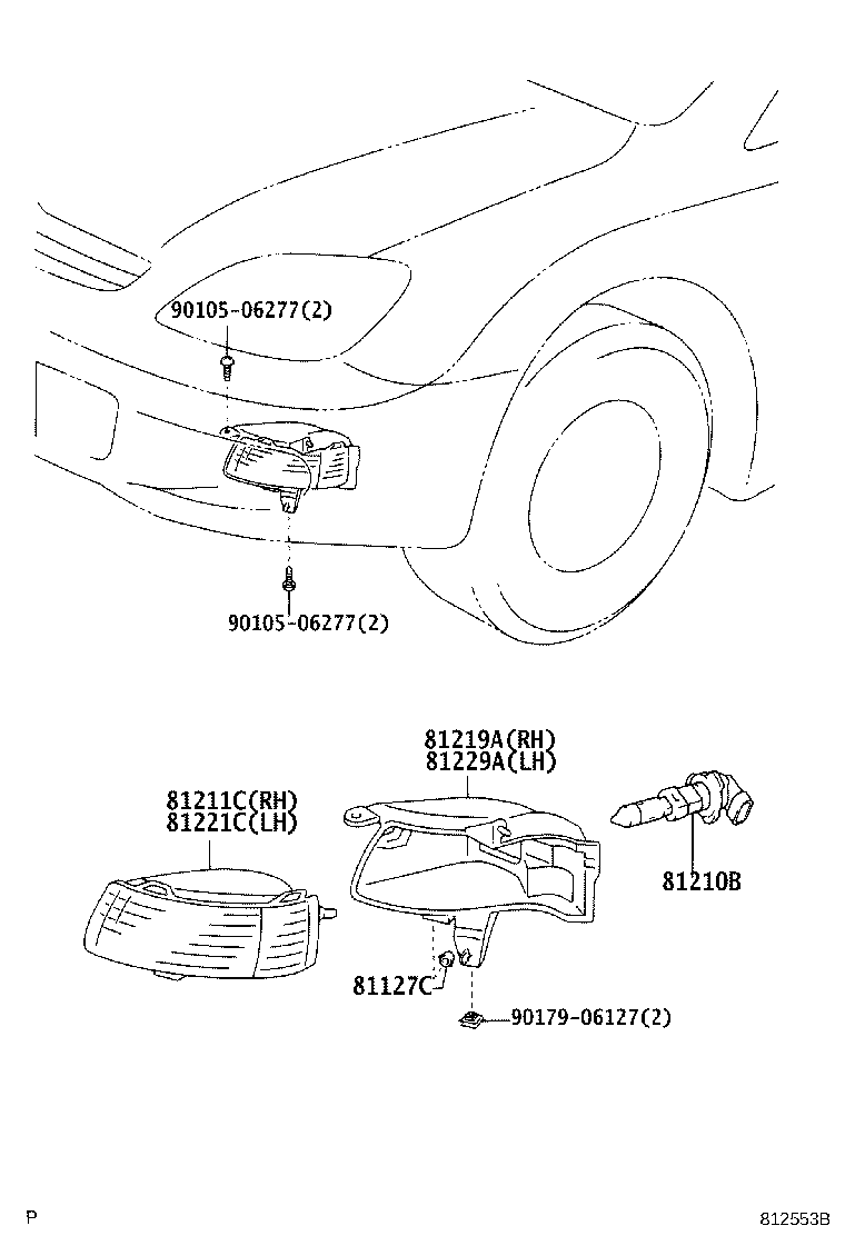 81229-13100 BRACKET, FOG LAMP, LH product image