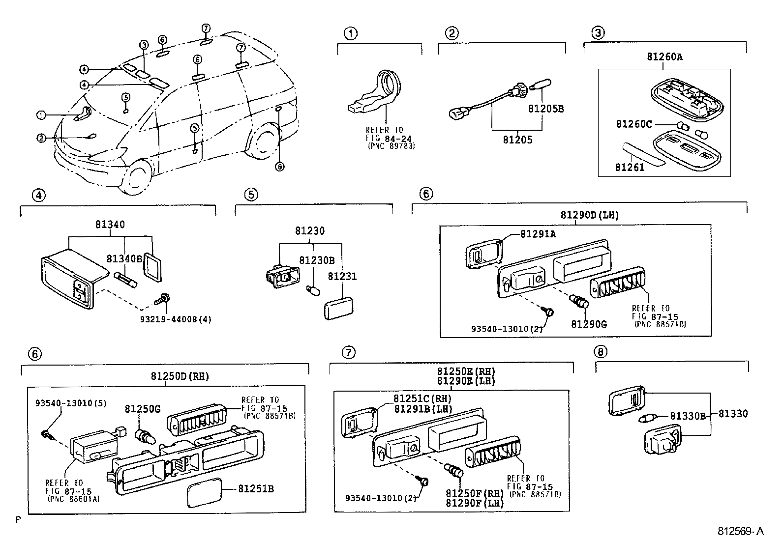 81250-28090-A0 LAMP ASSY, REAR ROOM, RH product image