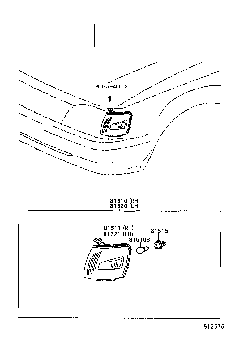 81510-10260-B0 LAMP ASSY, FRONT TURN SIGNAL, RH product image