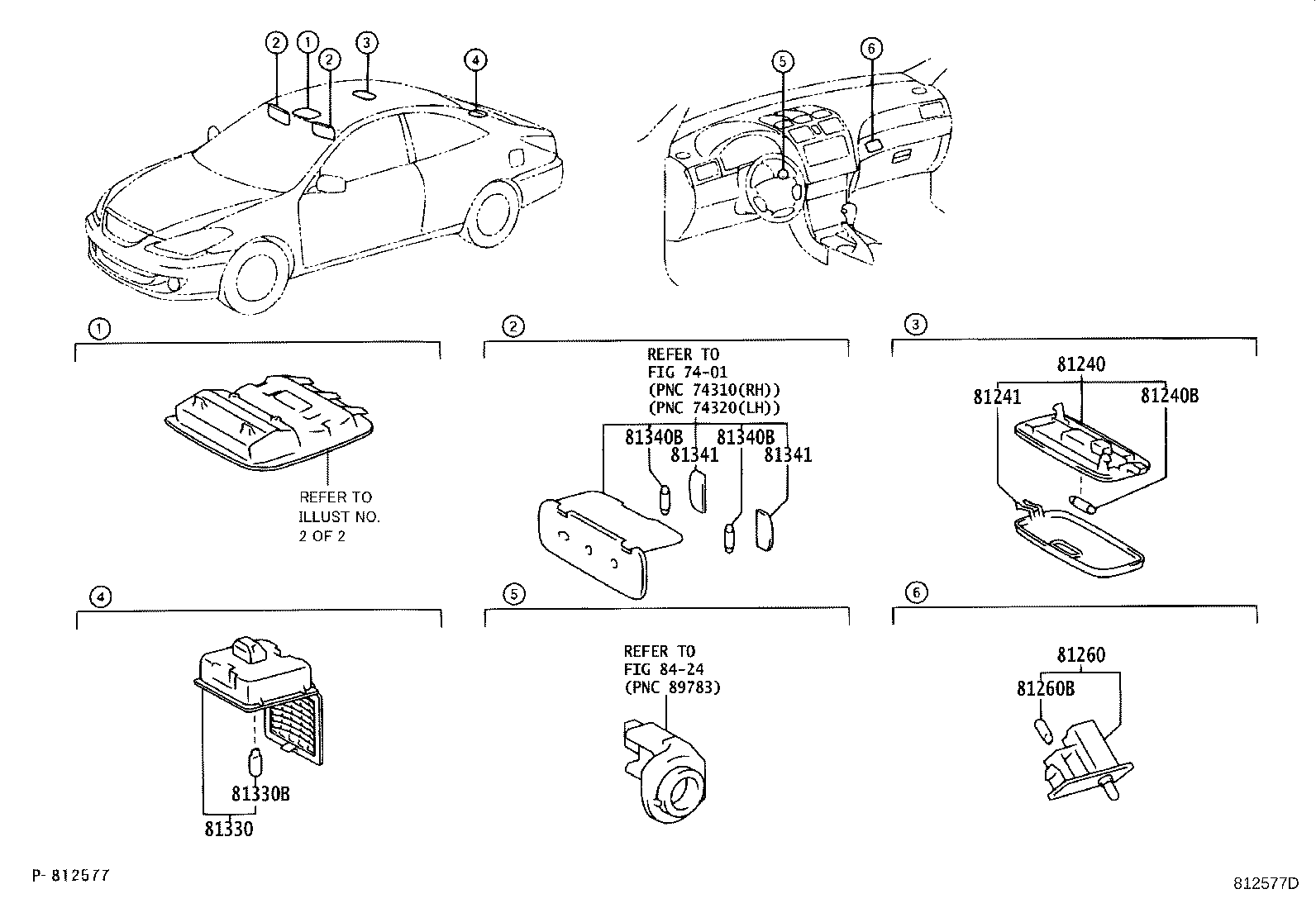 Toyota 81260-14080-B9 LAMP ASSY, MAP