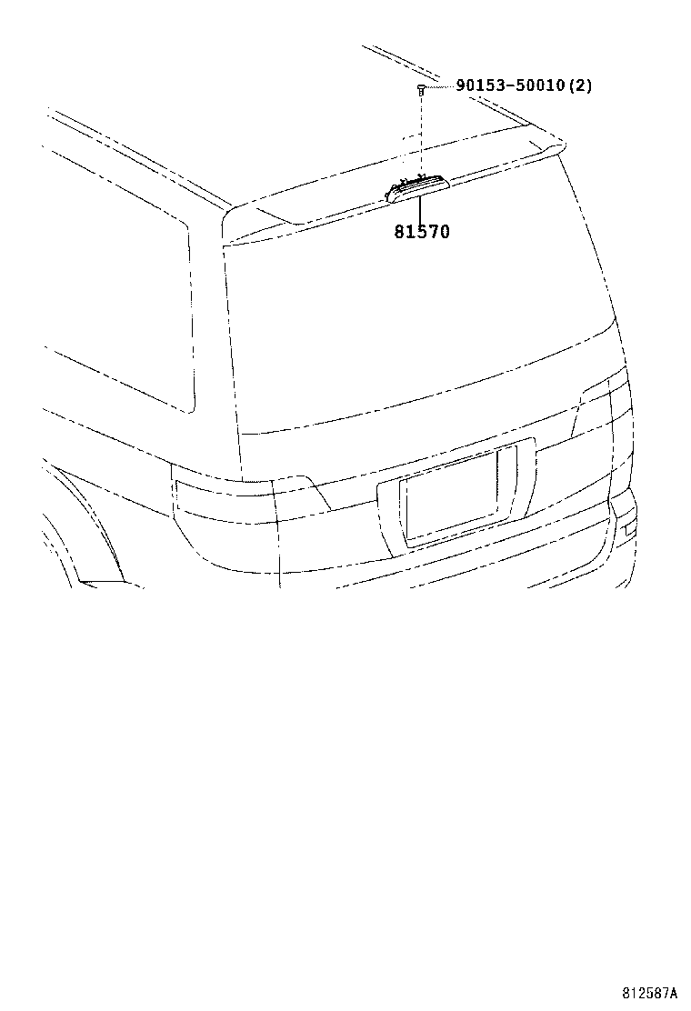 81570-58020 LAMP ASSY, CENTER STOP product image