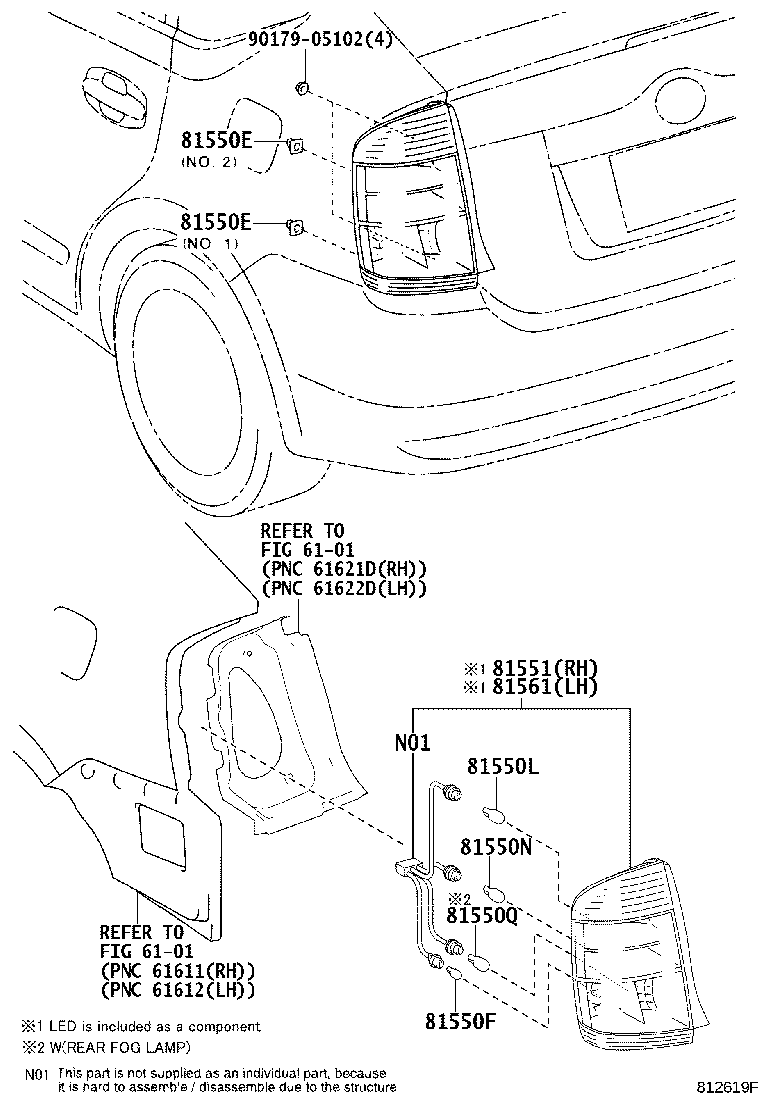 81551-47091 LENS, REAR COMBINATION LAMP, RH product image