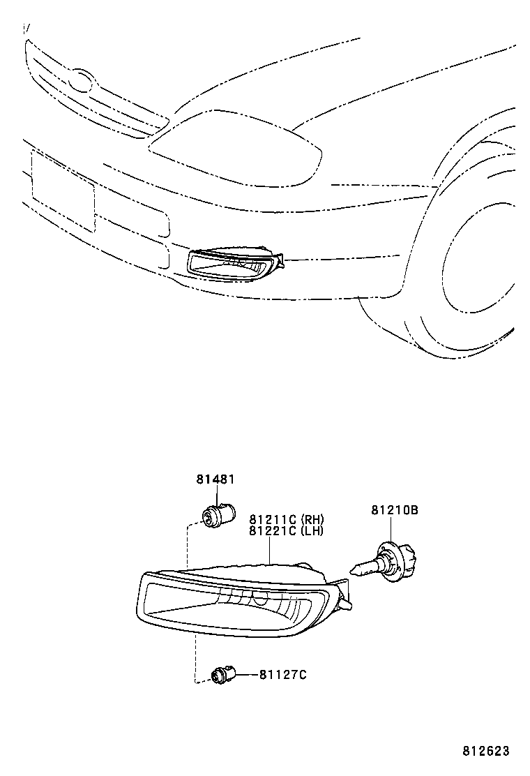 81229-12140 BRACKET, FOG LAMP, LH product image
