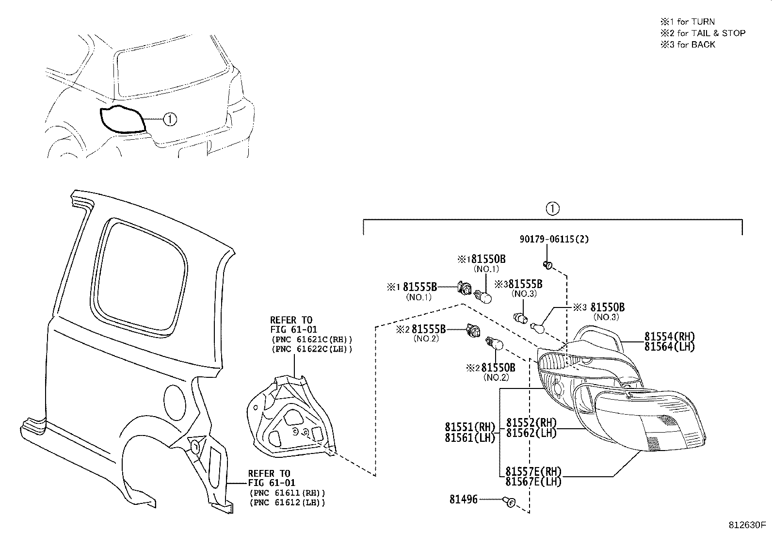 Toyota 90981-13043 BULB(FOR REAR COMBINATION LAMP)