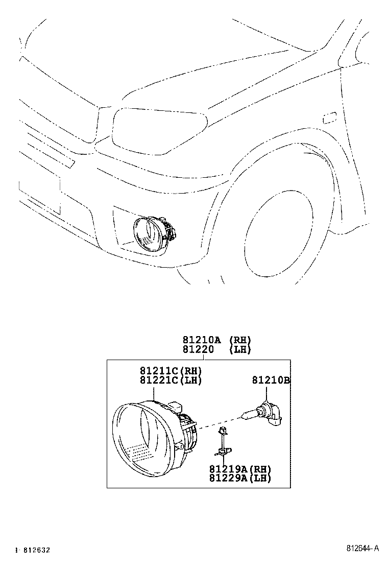 81218-42050 BRACKET, FOG LAMP, RH product image