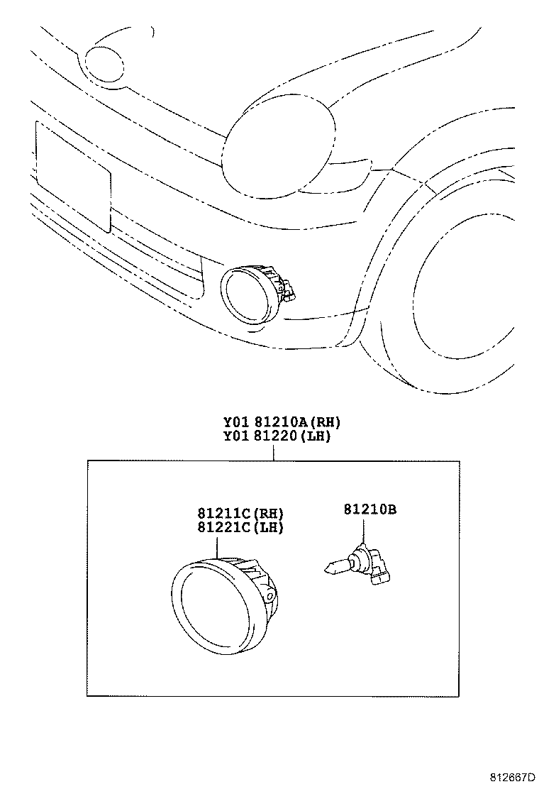 52126-52090 BRACKET, FOG LAMP MOUNTING, LH product image