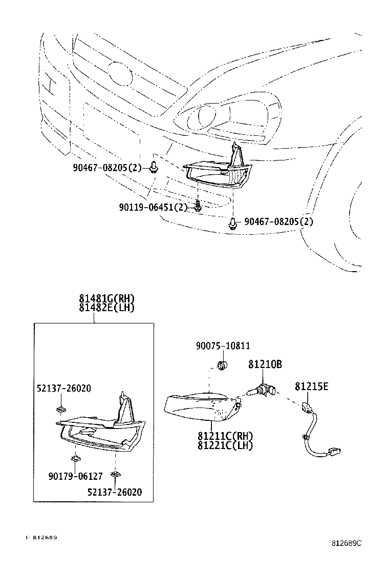 81215-26060 CORD, FOG LAMP product image