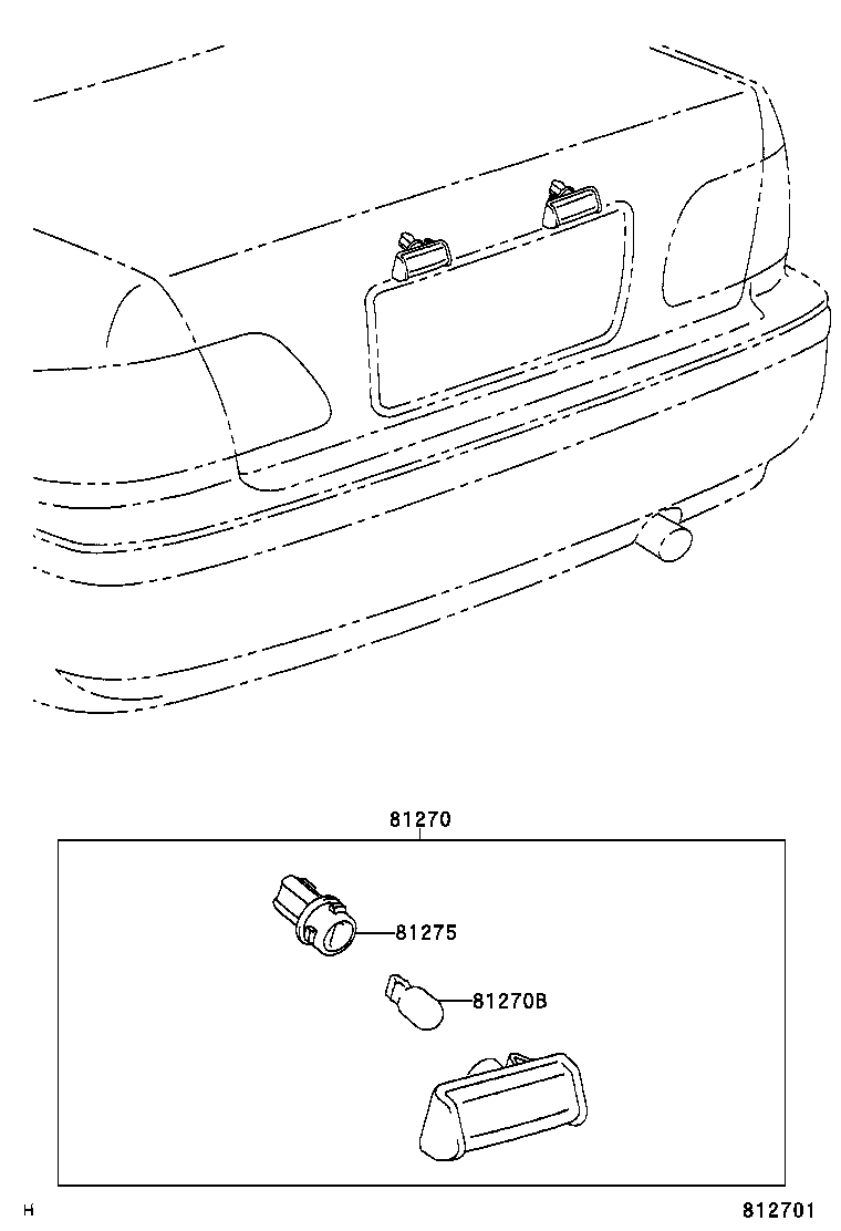 81270-YC040 LAMP ASSY, LICENSE PLATE product image